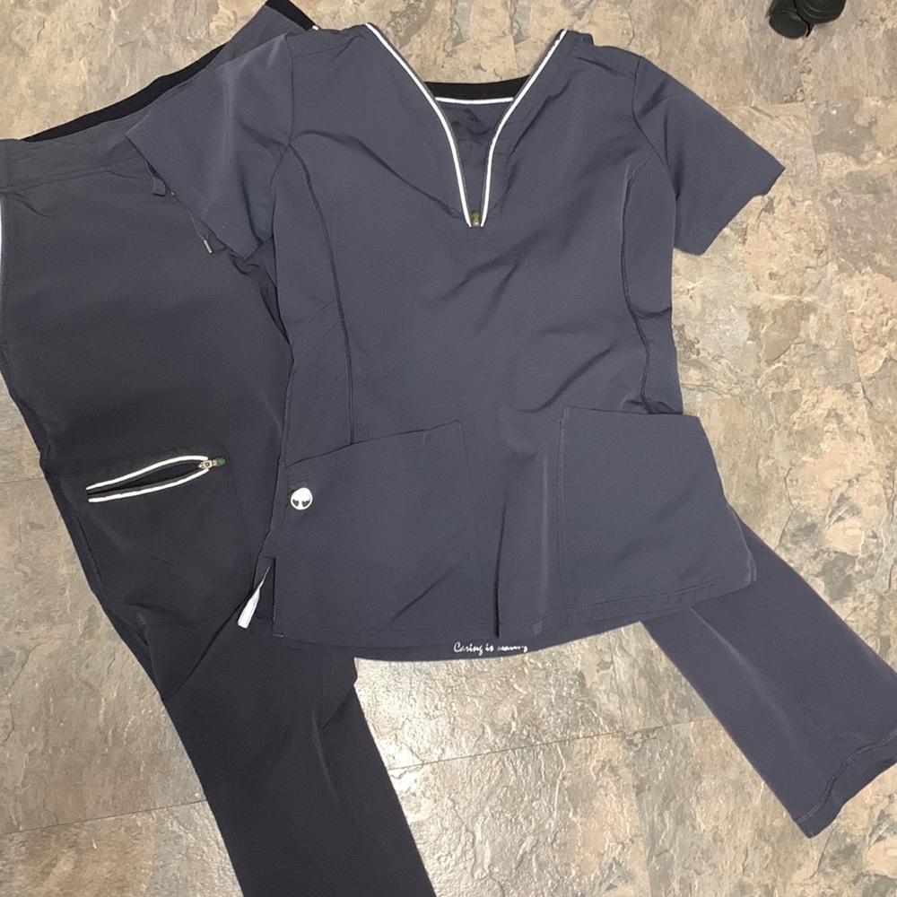 Gray scrubs